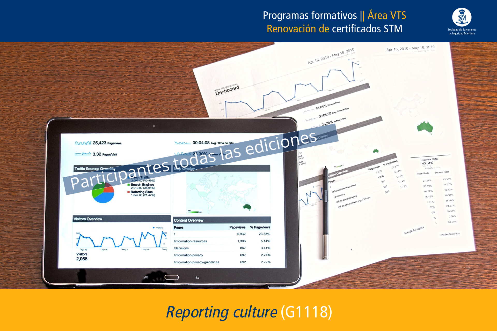 Ediciones anteriores. Safety reporting on VTS. IALA G1118